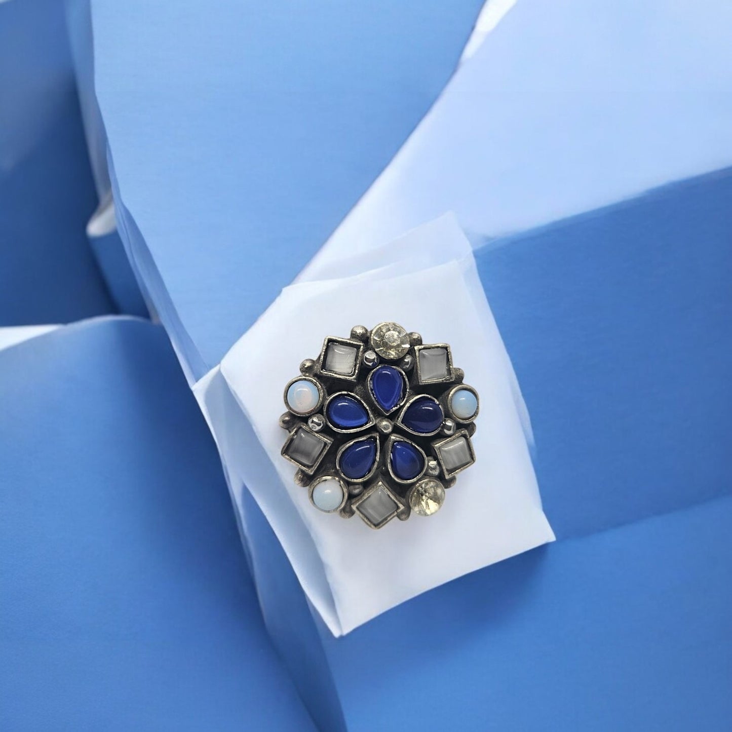 Midnight Blossom Ring