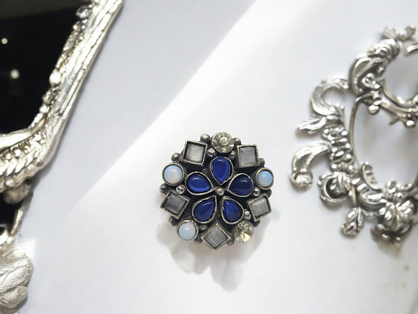 Midnight Blossom Ring