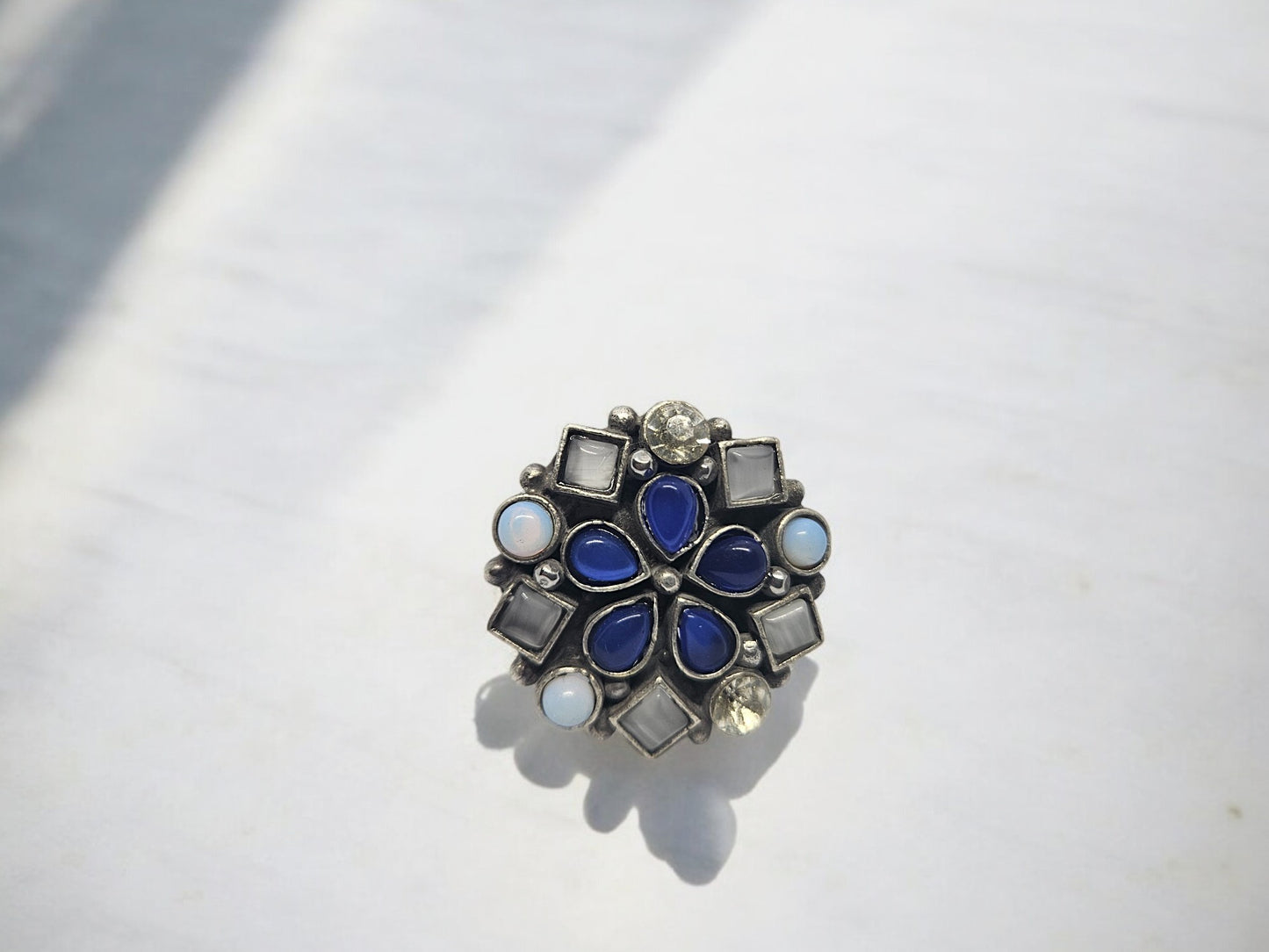 Midnight Blossom Ring