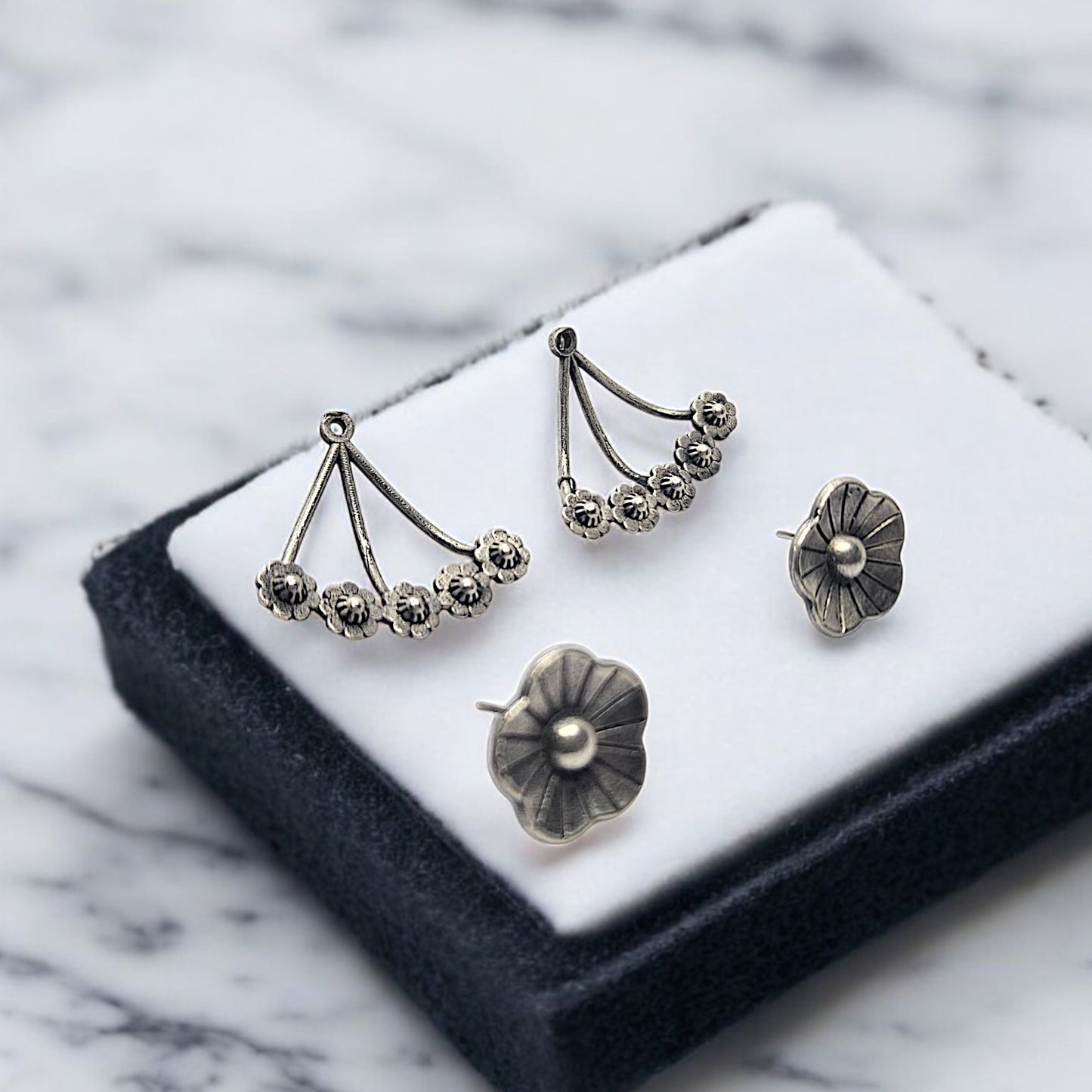 BloomCharm 2-in-1 Floral Earrings