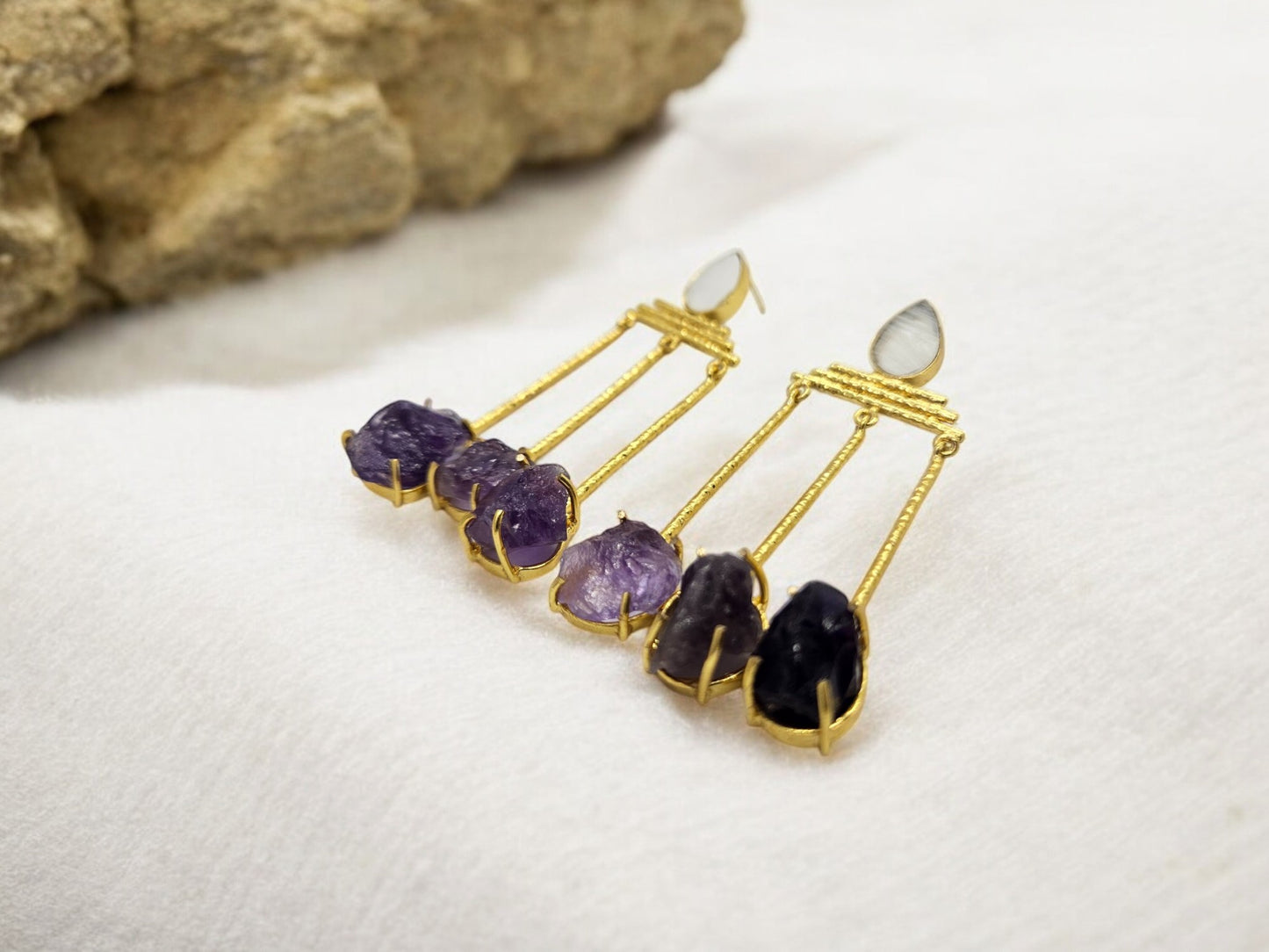 Twilight Amethyst Drop Earrings