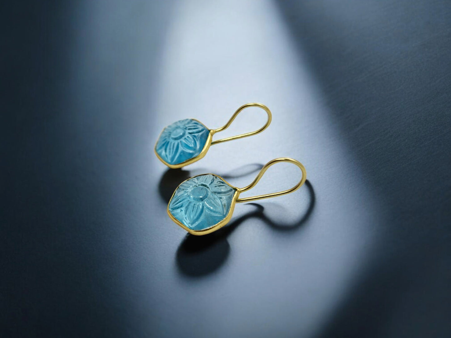 Aqua Bloom Earrings