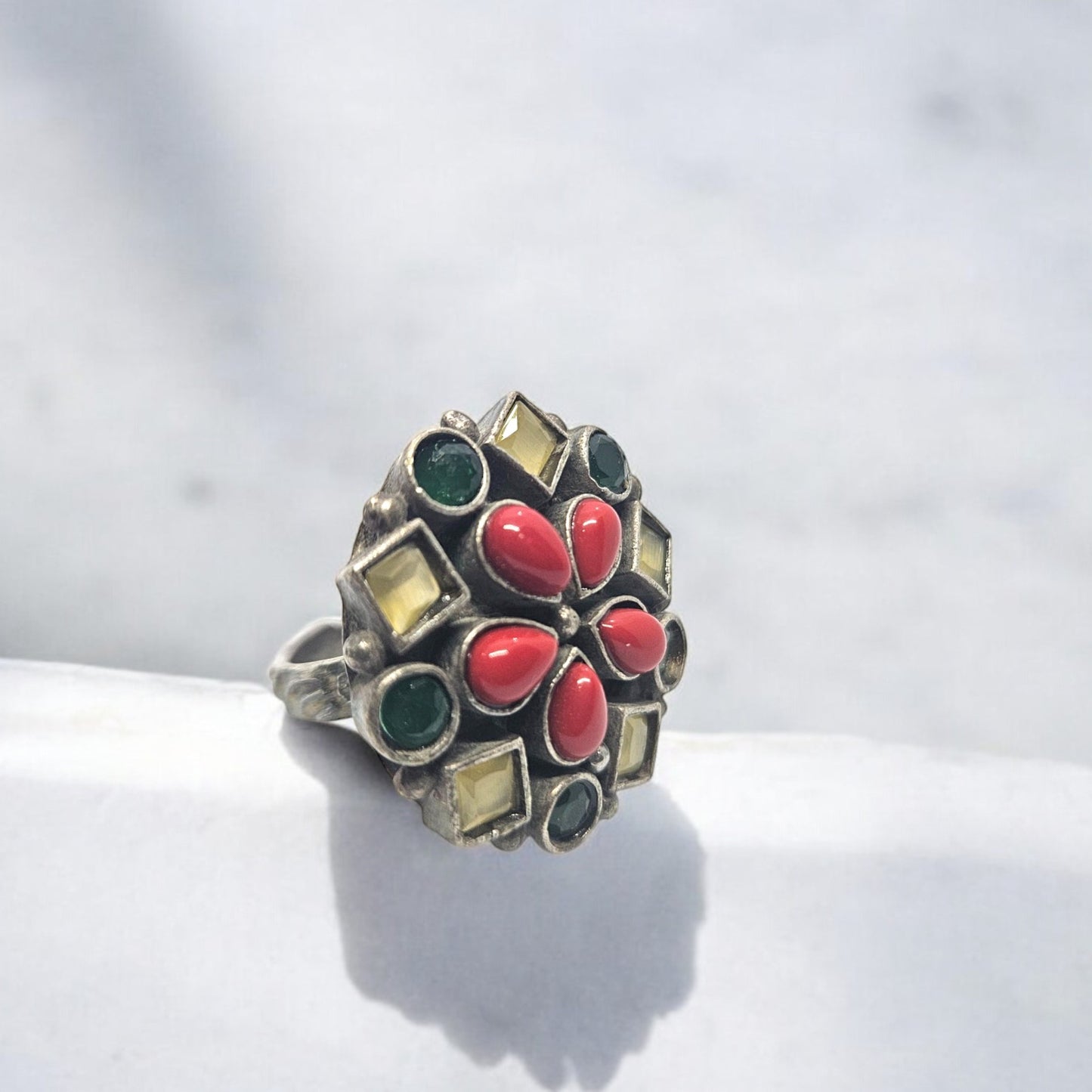 Imperial Ruby Blossom Ring
