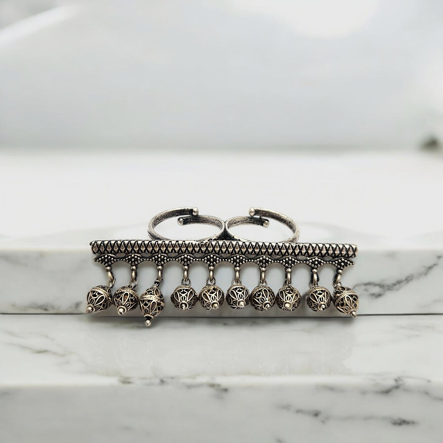 Enchanting Filigree Charm Ring