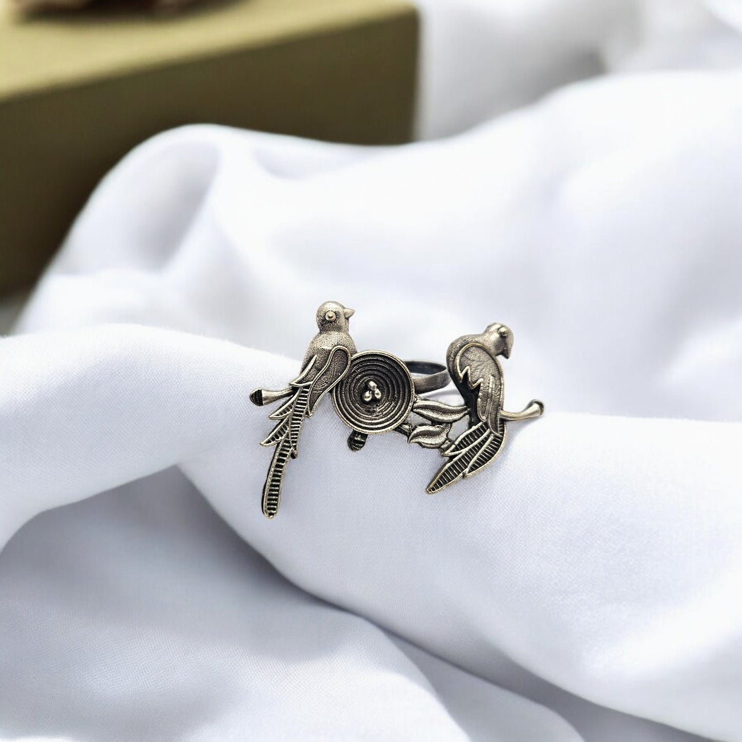 Twin Finch Serenade Ring