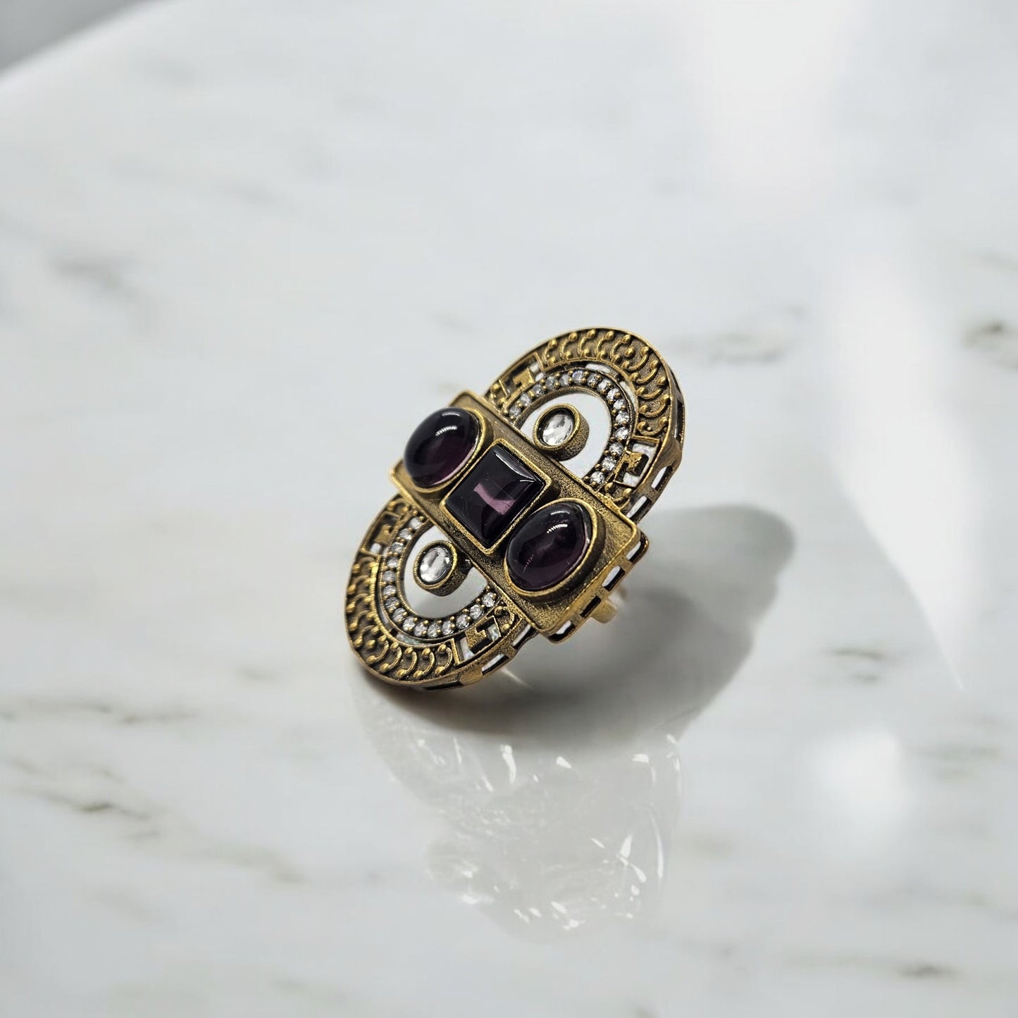 Amethyst Art Deco Ring